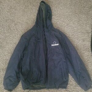 Holloway navy blue jacket with fleece interior, Size Medium